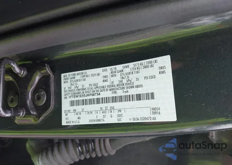 2018 Ford F-150 Xlt z USA, uszkodzony, nr VIN 1FTEW1E55JKF68734